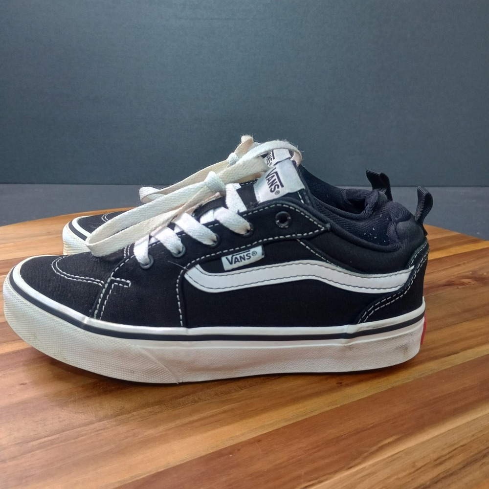 Vans Old‎ Skool Sk8 Shoes Youth Size 2.5 Unisex Kids Black Low Top Skateboard